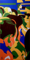 Fokus 3, 2007, Acryl auf Leinwand, 40x80cm