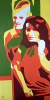 Fokus 4, 2007, Acryl auf Leinwand, 40x80cm
