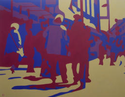 Stromlinie, 2013, Acryl auf Leinwand, 100x80cm