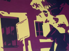 Alleingang, 2014, Acryl auf Leinwand, 50x70cm