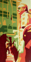 Altstadt 2, 2014, Acryl auf Leinwand, 100x50cm