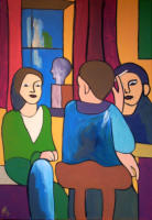 Kneipenszene 4, 2007, Acryl auf Leinwand, 70x100cm