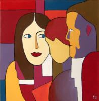 Einschluss 2, 2008, Acryl auf Leinwand, 50x50cm
