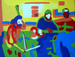 Musik 2, 2008, Acryl auf Leinwand, 40x30cm