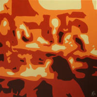 Publikum 1, 2009, Acryl auf Leinwand, 50x50cm