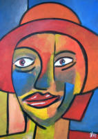 Barmann, 2005, Acryl auf Leinwand, 50x70cm