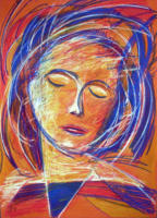 o.T., 1997, lkreide auf Karton, 50x70cm