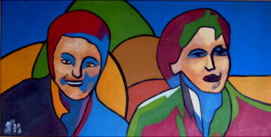 Verwandschaft, 2006, Acryl auf Leinwand, 100x50cm