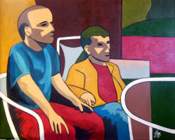 Betrachtung, 2007, Acryl auf Leinwand, 120x100cm