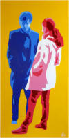 Abwehr, 2009, Acryl auf Leinwand, 40x80cm