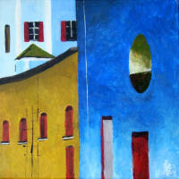 Schrittfolge I, 2004, Acryl auf Leinwand, 30x30cm