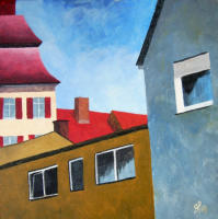 Schrittfolge II, 2004, Acryl auf Leinwand, 30x30cm