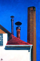 Ziegeltne, 2003, Acryl auf Leinwand, 40x60cm
