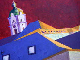 Dachtektonik, 2003, Acryl auf Leinwand, 60x40cm