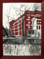 Saale-Spinnerei, 2004, Acryl auf Karton, 50x70cm