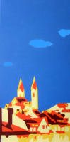 Hof 2, 2013, Acryl auf Leinwand, 40x80cm