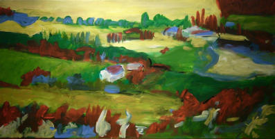 Toscana II, 2007, Acryl auf Leinwand, 120x60cm