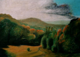 Landschaft 2, lpastell auf Karton, 50x70cm